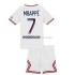 Camiseta de Fútbol Paris Saint-Germain Kylian Mbappé 7 Niño Cuarto 2021-2022 Manga Corta