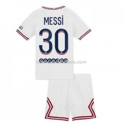 Camiseta de Fútbol Paris Saint-Germain Lionel Messi 30 Niño Cuarto 2021-2022 Manga Corta