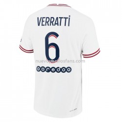 Camiseta de Fútbol Paris Saint-Germain Marco Verratti 6 Cuarto 2021-2022 Manga Corta