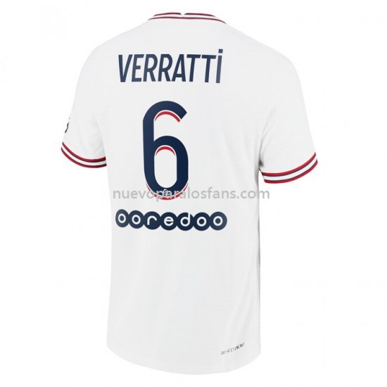 Camiseta de Fútbol Paris Saint-Germain Marco Verratti 6 Cuarto 2021-2022 Manga Corta