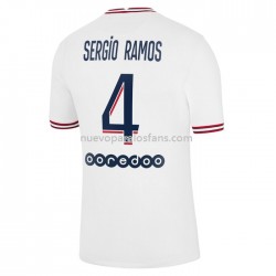 Camiseta de Fútbol Paris Saint-Germain Sergio Ramos 4 Cuarto 2021-2022 Manga Corta