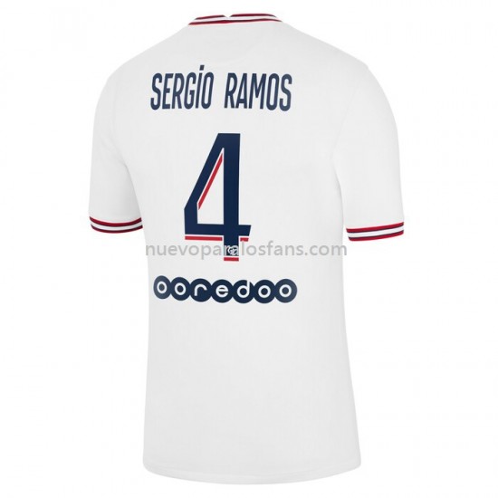 Camiseta de Fútbol Paris Saint-Germain Sergio Ramos 4 Cuarto 2021-2022 Manga Corta