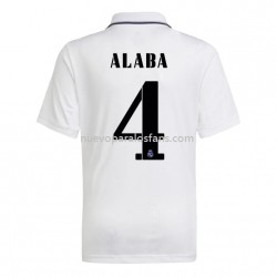 Camiseta de Fútbol Real Madrid Alaba 4 Casa 2022-2023 Manga Corta