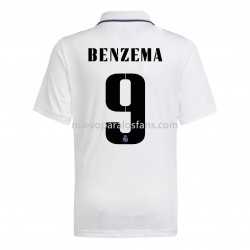 Camiseta de Fútbol Real Madrid Benzema 9 Casa 2022-2023 Manga Corta