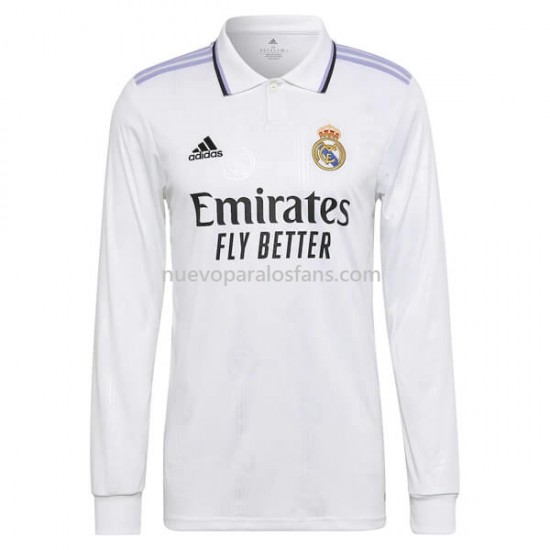 Camiseta de Fútbol Real Madrid Casa 2022-2023 Manga Larga
