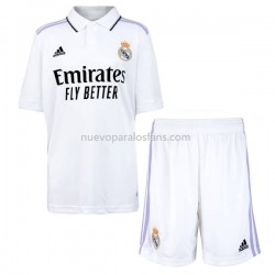 Camiseta de Fútbol Real Madrid Niño Casa 2022-2023 Manga Corta