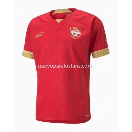 Camiseta de Fútbol Srbija Casa Copa Mundial 2022 Manga Corta