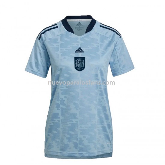 Camiseta de Fútbol España Mujer Exterior 2022 Manga Corta