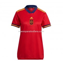 Camiseta de Fútbol España Mujer Casa 2022 Manga Corta