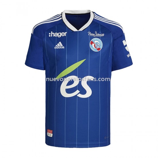 Camiseta de Fútbol Strasbourg Casa 2022-2023 Manga Corta