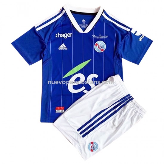Camiseta de Fútbol Strasbourg Niño Casa 2022-2023 Manga Corta
