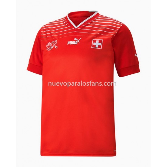 Camiseta de Fútbol Suiza Casa Copa Mundial 2022 Manga Corta