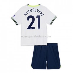 Camiseta de Fútbol Tottenham Hotspur Dejan Kulusevski 21 Niño Casa 2022-2023 Manga Corta