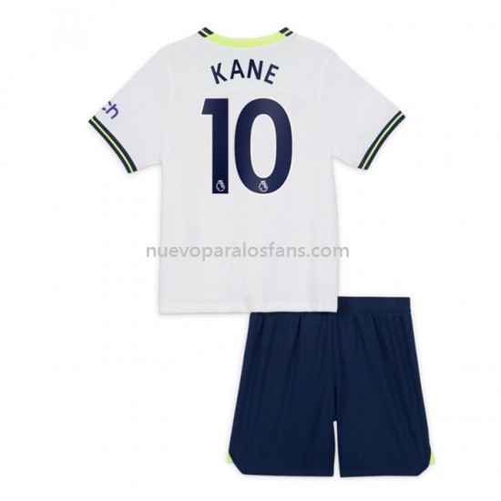 Camiseta de Fútbol Tottenham Hotspur Harry Kane 10 Niño Casa 2022-2023 Manga Corta