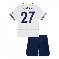 Camiseta de Fútbol Tottenham Hotspur Lucas Moura 27 Niño Casa 2022-2023 Manga Corta