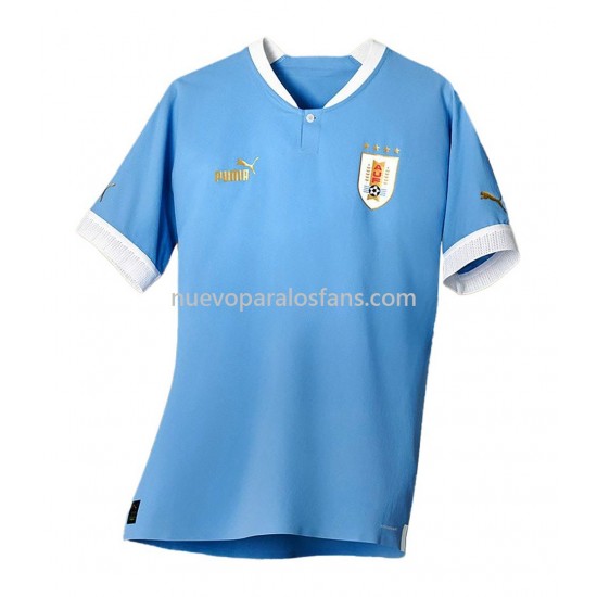 Camiseta de Fútbol Uruguay Casa Copa Mundial 2022 Manga Corta