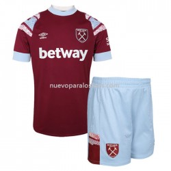 Camiseta de Fútbol West Ham United Niño Casa 2022-2023 Manga Corta