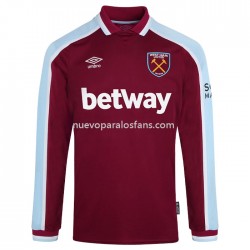 Camiseta de Fútbol West Ham United Casa 2021-2022 Manga Larga