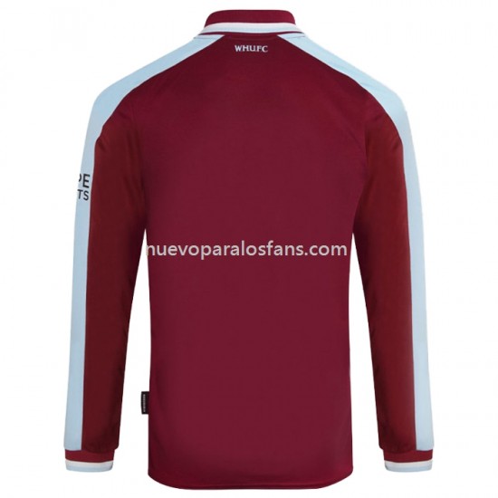 Camiseta de Fútbol West Ham United Casa 2021-2022 Manga Larga