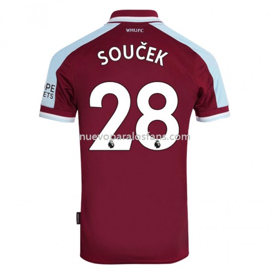 Camiseta de Fútbol West Ham United Tomas Casa 2021-2022 Manga Corta