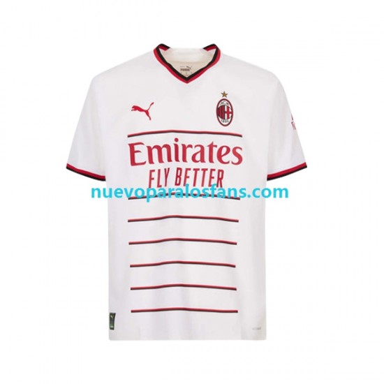 Camiseta de Fútbol AC Milan Hombre Exterior 2022-2023 Manga Corta