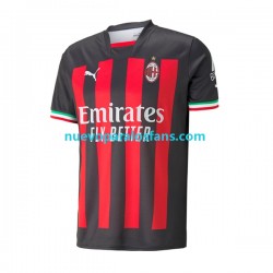 Camiseta de Fútbol AC Milan Hombre Casa 2022-2023 Manga Corta