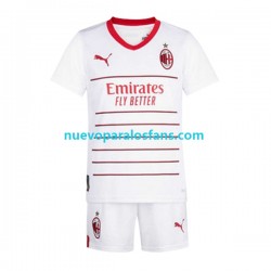 Camiseta de Fútbol AC Milan Niño Exterior 2022-2023 Manga Corta