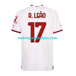Camiseta de Fútbol AC Milan Rafael Leao 17 Hombre Exterior 2022-2023 Manga Corta