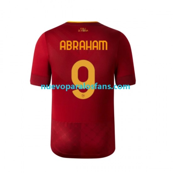Camiseta de Fútbol AS Roma Tammy Abraham 9 Hombre Casa 2022-2023 Manga Corta