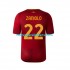Camiseta de Fútbol AS Roma Zaniolo 22 Hombre Casa 2022-2023 Manga Corta