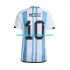 Camiseta de Fútbol Argentina Lionel Messi 10 Hombre Casa Copa Mundial 2022 Manga Corta