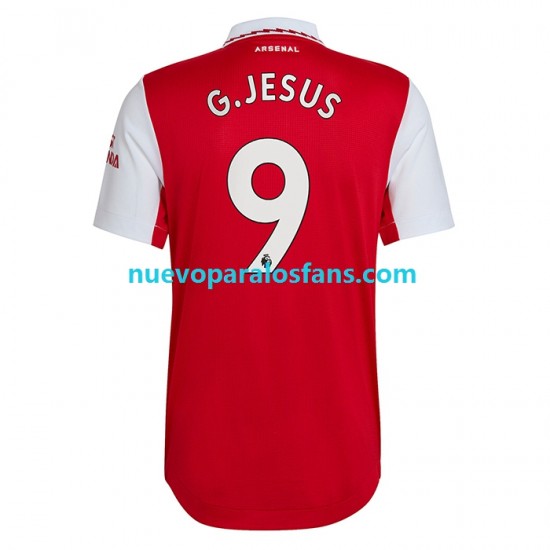 Camiseta de Fútbol Arsenal Gabriel Jesus 9 Hombre Casa 2022-2023 Manga Corta