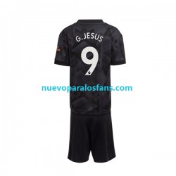 Camiseta de Fútbol Arsenal Gabriel Jesus 9 Niño Exterior 2022-2023 Manga Corta