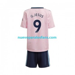 Camiseta de Fútbol Arsenal Gabriel Jesus 9 Niño Tercera 2022-2023 Manga Corta