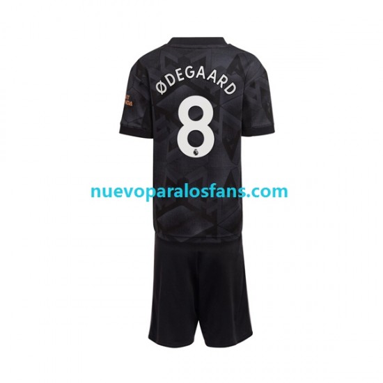 Camiseta de Fútbol Arsenal Odegaard 8 Niño Exterior 2022-2023 Manga Corta