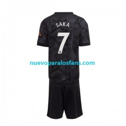 Camiseta de Fútbol Arsenal Saka 7 Niño Exterior 2022-2023 Manga Corta