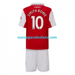 Camiseta de Fútbol Arsenal Smith Rowe 10 Niño Casa 2022-2023 Manga Corta