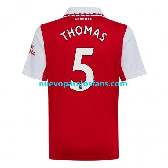 Camiseta de Fútbol Arsenal Thomas Partey 5 Hombre Casa 2022-2023 Manga Corta