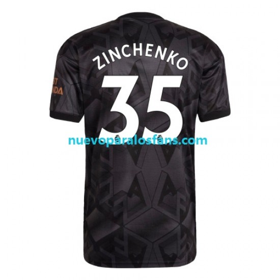 Camiseta de Fútbol Arsenal Zinchenko 35 Hombre Exterior 2022-2023 Manga Corta