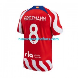 Camiseta de Fútbol Atlético Madrid Antoine Griezmann 8 Hombre Casa 2022-2023 Manga Corta