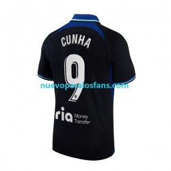 Camiseta de Fútbol Atlético Madrid Matheus Cunha 9 Hombre Exterior 2022-2023 Manga Corta