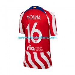 Camiseta de Fútbol Atlético Madrid Nahuel Molina 16 Hombre Casa 2022-2023 Manga Corta