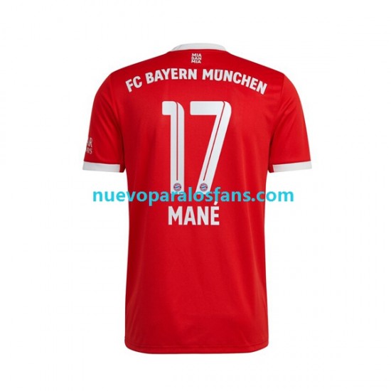 Camiseta de Fútbol Bayern de Múnich Sadio Mane 17 Hombre Casa 2022-2023 Manga Corta