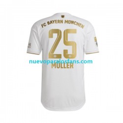 Camiseta de Fútbol Bayern de Múnich Thomas Muller 25 Hombre Exterior 2022-2023 Manga Corta