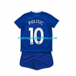 Camiseta de Fútbol Chelsea Christian Pulisic 10 Niño Casa 2022-2023 Manga Corta