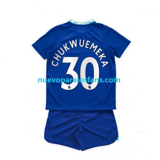 Camiseta de Fútbol Chelsea Chukwuemeka 30 Niño Casa 2022-2023 Manga Corta
