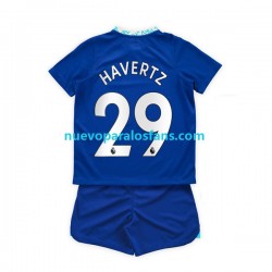 Camiseta de Fútbol Chelsea Kai Havertz 29 Niño Casa 2022-2023 Manga Corta