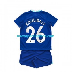 Camiseta de Fútbol Chelsea Kalidou Koulibaly 26 Niño Casa 2022-2023 Manga Corta