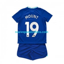 Camiseta de Fútbol Chelsea Mason Mount 19 Niño Casa 2022-2023 Manga Corta