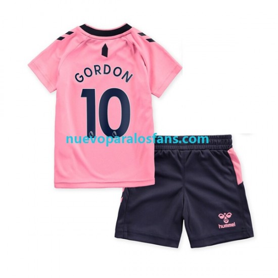 Camiseta de Fútbol Everton Gordon 10 Niño Exterior 2022-2023 Manga Corta